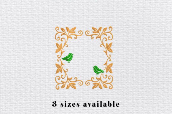 Bird Frame Embroidery Design