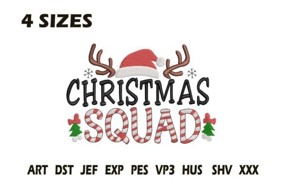Christmas Squad Embroidery Design