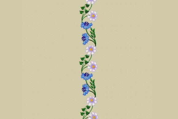 Cornflower Chamomile Embroidery Pattern
