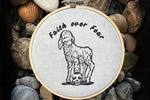 Faith over Fear Machine Embroidery