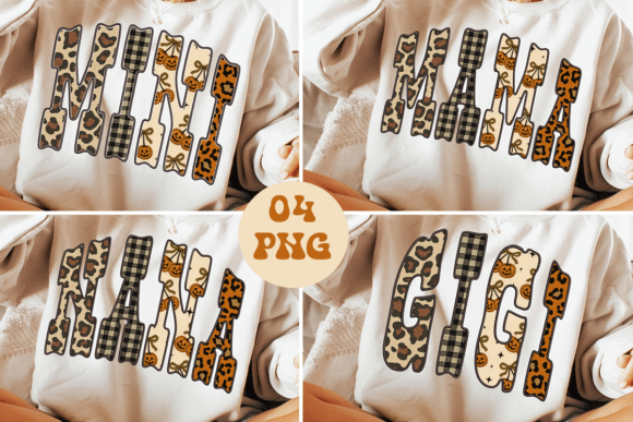 Faux Embroidery Mama Mini Halloween PNG