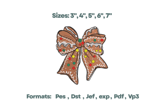 Gingerbread Bow Embroidery