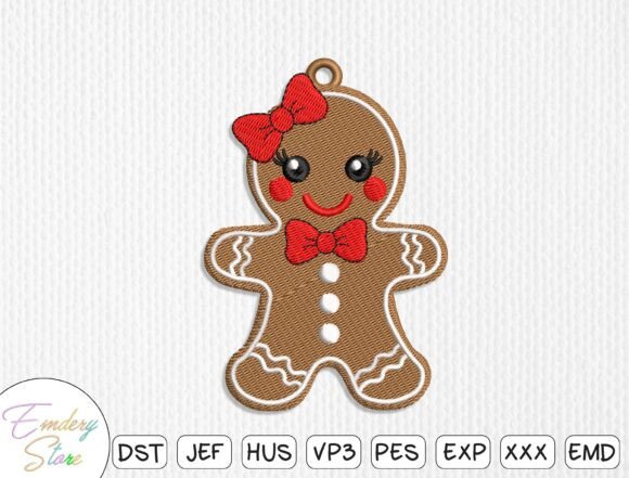 Gingerbread Girl Embroidery Design
