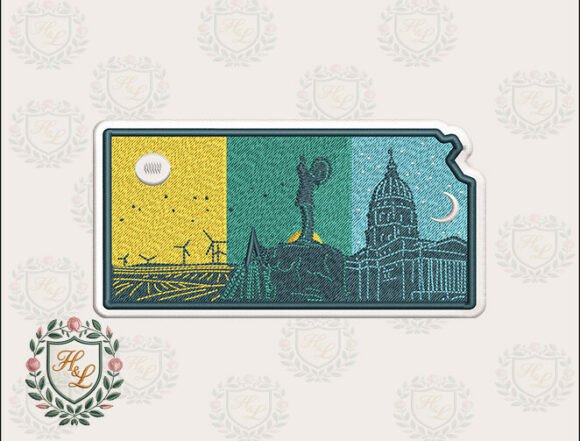 Layers of Kansas Embroidery Files