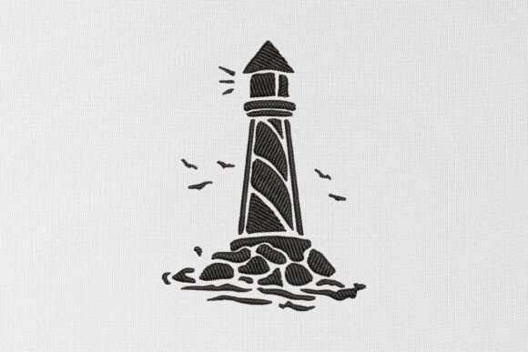 Lighthouse Embroidery Design