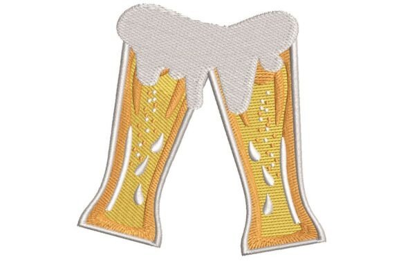 Oktoberfest Beer Toast Embroidery Patch