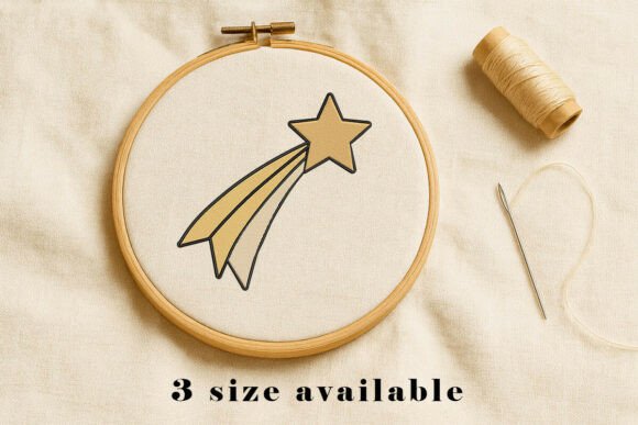 Shooting Star Embroidery Design File