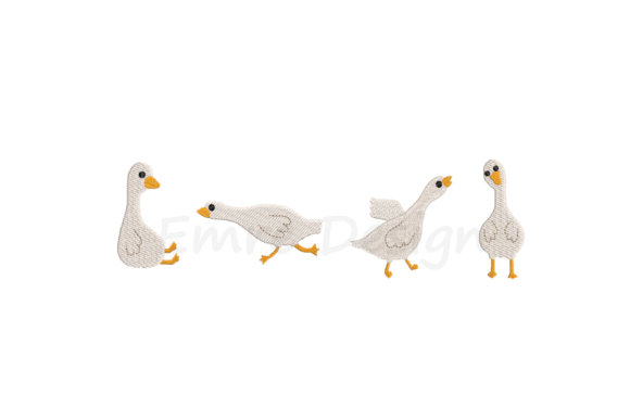 Silly Gooses Embroidery Design