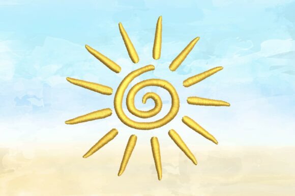 Sun Embroidery 1 – 4 Sizes, 7 Formats