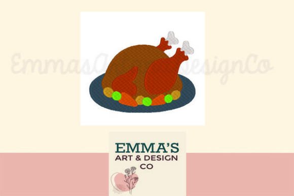 Turkey Dinner Machine Embroidery