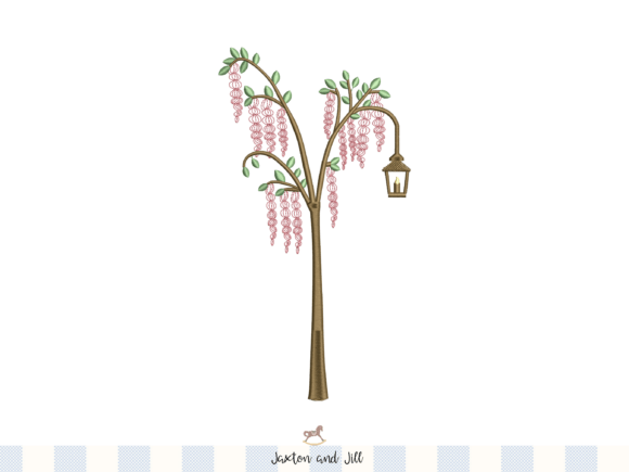 Wisteria Tree Garden Embroidery